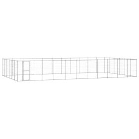 Outdoor Dog Kennel Galvanized Steel 859.6 ft¬≤