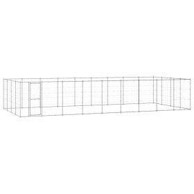 Outdoor Dog Kennel Galvanized Steel 468.9 ft¬≤