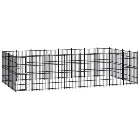 Outdoor Dog Kennel Steel 317.4 ft¬≤