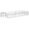 Dog Kennel Black 286.5 ft¬≤ Steel