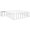 Dog Kennel Silver 221.4 ft¬≤ Steel