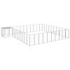 Dog Kennel Silver 338.6 ft¬≤ Steel