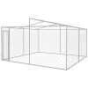 Outdoor Dog Kennel with Roof 13'x13'x7.9'