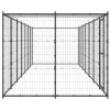 Outdoor Dog Kennel Steel with Roof 182.3 ft¬≤