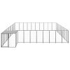 Dog Kennel Black 338.6 ft¬≤ Steel