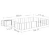 Dog Kennel Silver 325.6 ft¬≤ Steel