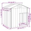 Dog House with Roof Anthracite 46.1"x40.6"x48.4" Galvanized Steel