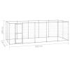 Outdoor Dog Kennel Galvanized Steel 130.2 ft¬≤