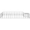 Dog Kennel Black 247.5 ft¬≤ Steel