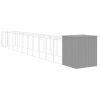 Dog House with Run Light Gray 65"x500.4"x71.3" Galvanized Steel