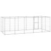 Outdoor Dog Kennel Galvanized Steel 130.2 ft¬≤