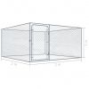 Outdoor Dog Kennel Galvanized Steel 6.6'x6.6'x3.3'
