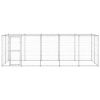 Outdoor Dog Kennel Galvanized Steel 130.2 ft¬≤