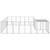 Dog Kennel Silver 130.2 ft¬≤ Steel