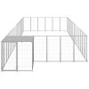 Dog Kennel Silver 286.5 ft¬≤ Steel