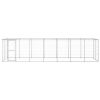 Outdoor Dog Kennel Galvanized Steel with Roof 182.3 ft¬≤