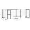 Outdoor Dog Kennel Steel with Roof 130.2 ft¬≤