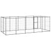 Outdoor Dog Kennel Steel with Roof 130.2 ft¬≤