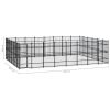 Outdoor Dog Kennel Steel 476.2 ft¬≤