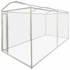 Outdoor Dog Kennel with Canopy Top 13'x6'x7.9'