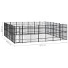 Outdoor Dog Kennel Steel 486.1 ft¬≤