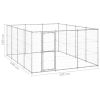 Outdoor Dog Kennel Galvanized Steel 156.3 ft¬≤