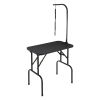 Pet Grooming Table Arm with Clamp, 32''x18'' Dog Grooming Station, Foldable Pets Grooming Stand for Medium and Small Dogs, Free No Sit Haunch Ho