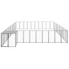 Dog Kennel Black 403.8ft¬≤ Steel