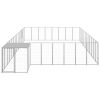 Dog Kennel Silver 325.6 ft¬≤ Steel