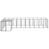 Dog Kennel Black 78.1 ft¬≤ Steel
