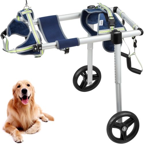 2 Wheels Dog Wheelchair for Back Legs, Pet Wheelchair Lightweight & Adjustable Assisting in Healing, Dog Cart/Wheelchair for Injured, Disabled,