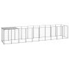 Dog Kennel Silver 65.1 ft¬≤ Steel