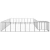 Dog Kennel Black 273.5 ft¬≤ Steel