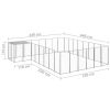 Dog Kennel Silver 169.3 ft¬≤ Steel