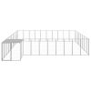 Dog Kennel Silver 273.5 ft¬≤ Steel