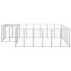 Dog Kennel Silver 91.2 ft¬≤ Steel