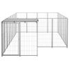 Dog Kennel Silver 91.2 ft¬≤ Steel