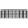 Outdoor Dog Kennel with Roof Steel 138.9 ft¬≤