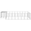 Dog Kennel Silver 117.2 ft¬≤ Steel