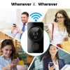1pc smart wireless doorbell, smart 2.4G WIFI video doorbell, Tuya APP smart system control, two-way intercom, night vision function, video call, home
