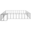 Dog Kennel Black 273.5 ft¬≤ Steel
